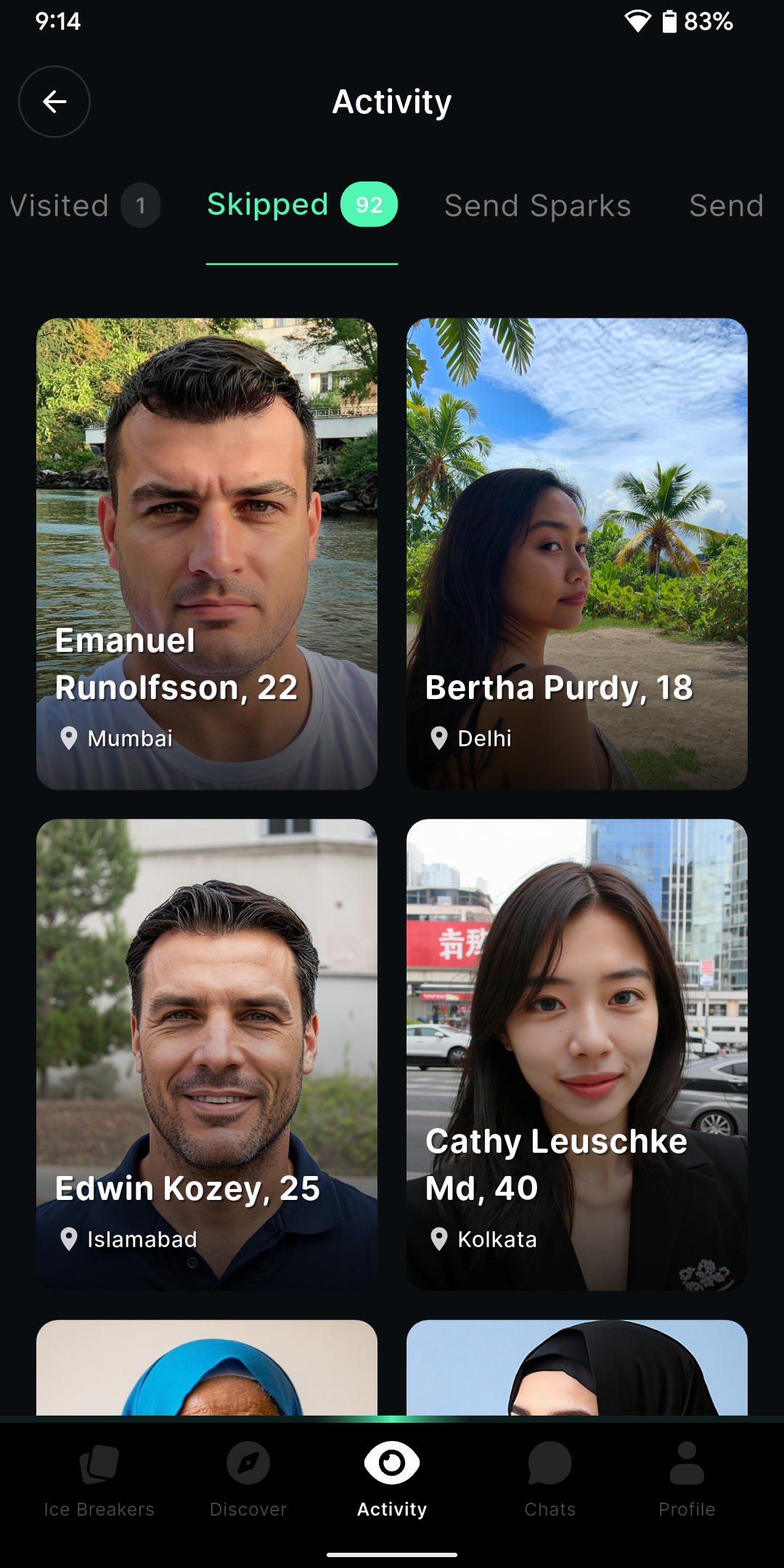 Glice live video call preview